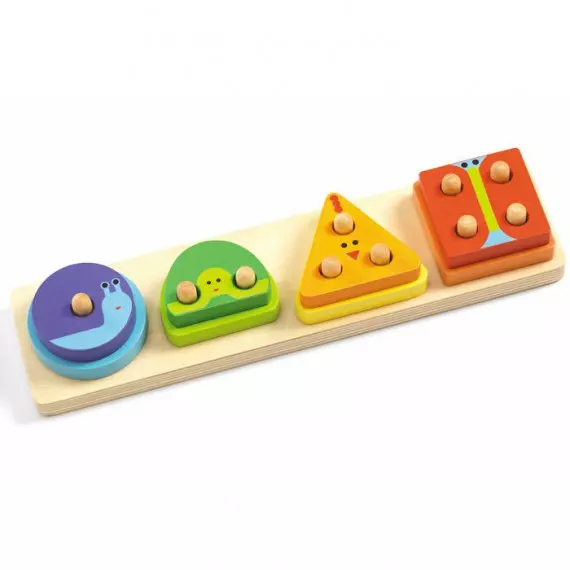 123Basic j'eu d'encastrement en bois - Djeco