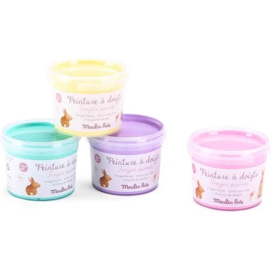 4 pots de peinture à doigts Les rosalies - Moulin roty