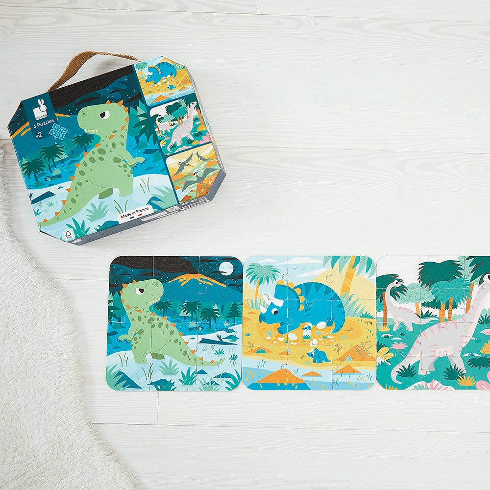 Puzzles évolutifs Dinosaures (lot de 4) - Janod