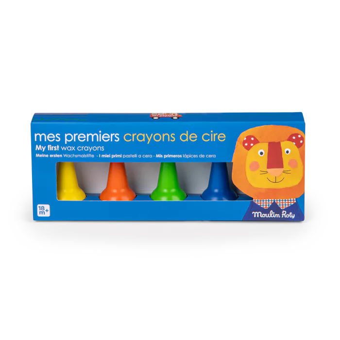 5 crayons cire Les popipop - Moulin roty