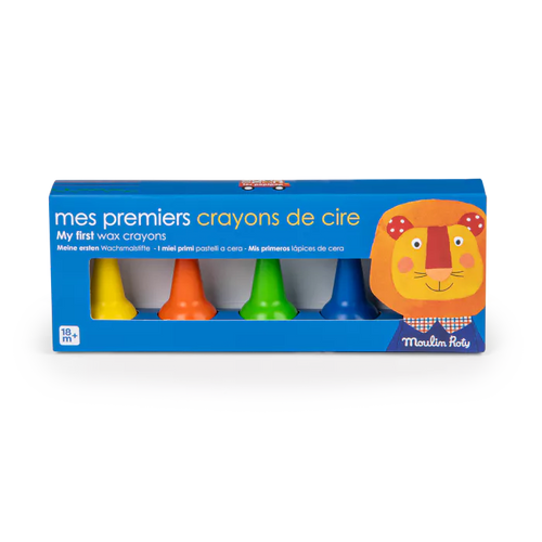 5 crayons cire Les popipop - Moulin roty