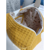 Trousse de toilette Moutarde fait main - L'atelier dyloma