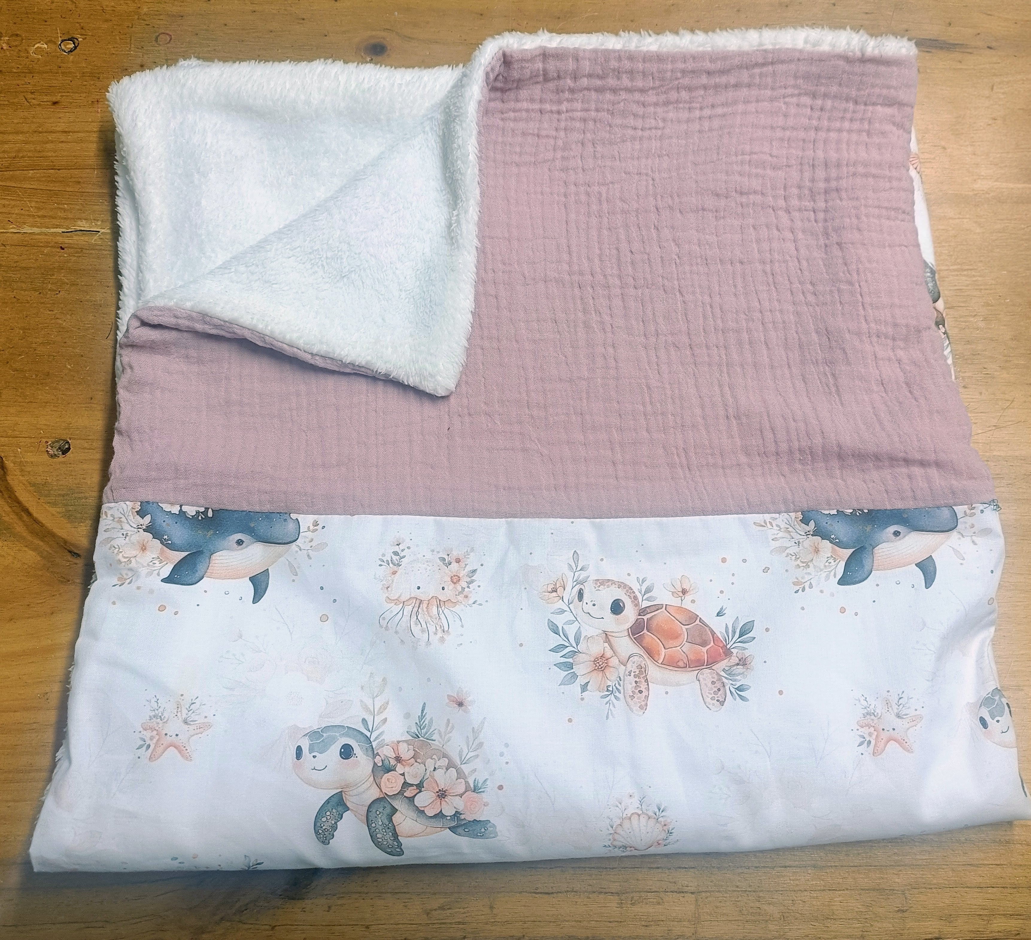 Couverture océan fait main - L'Atelier Dyloma