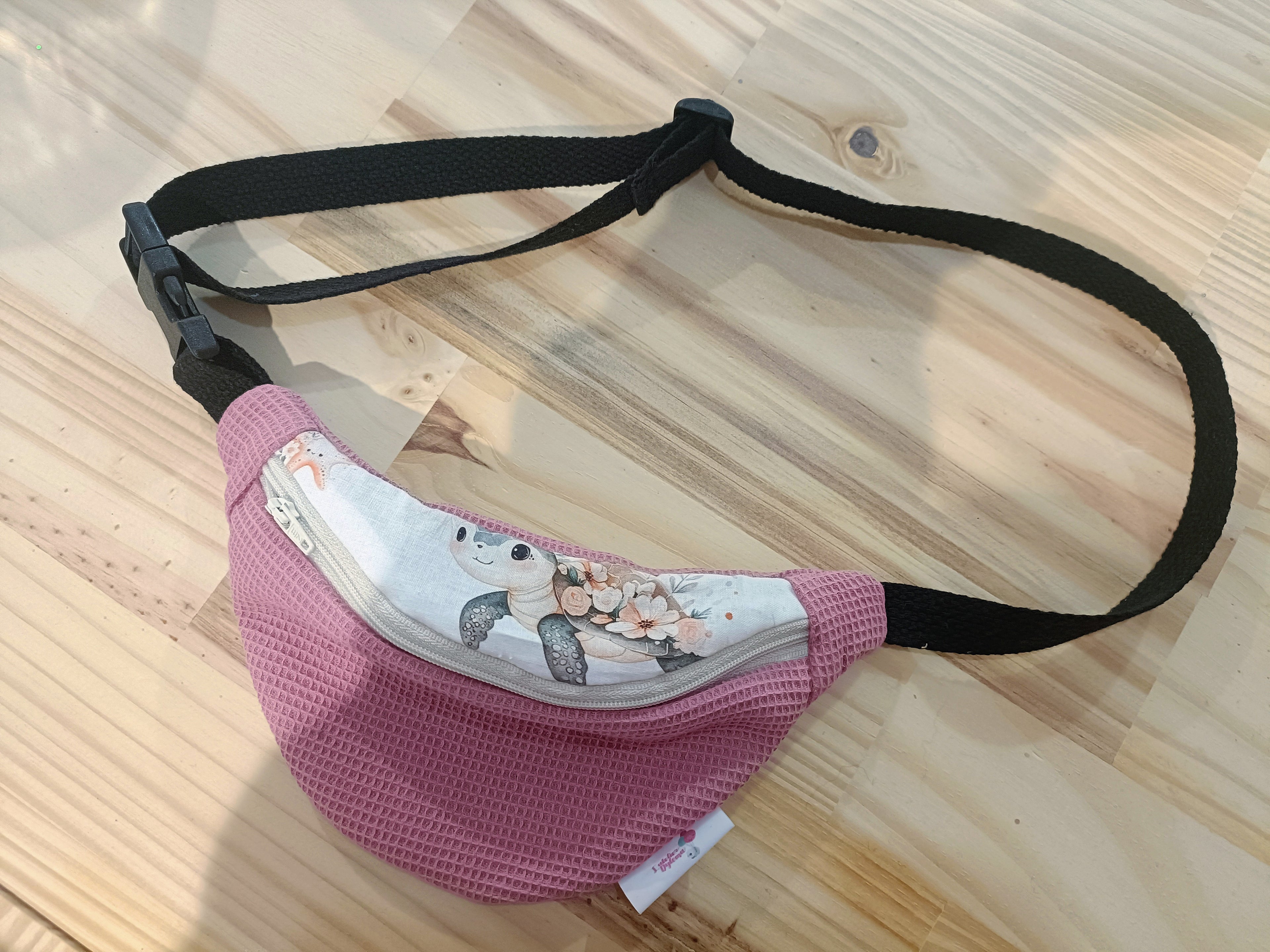 Sac banane enfant Océan vieux rose fait main - L'Atelier Dyloma