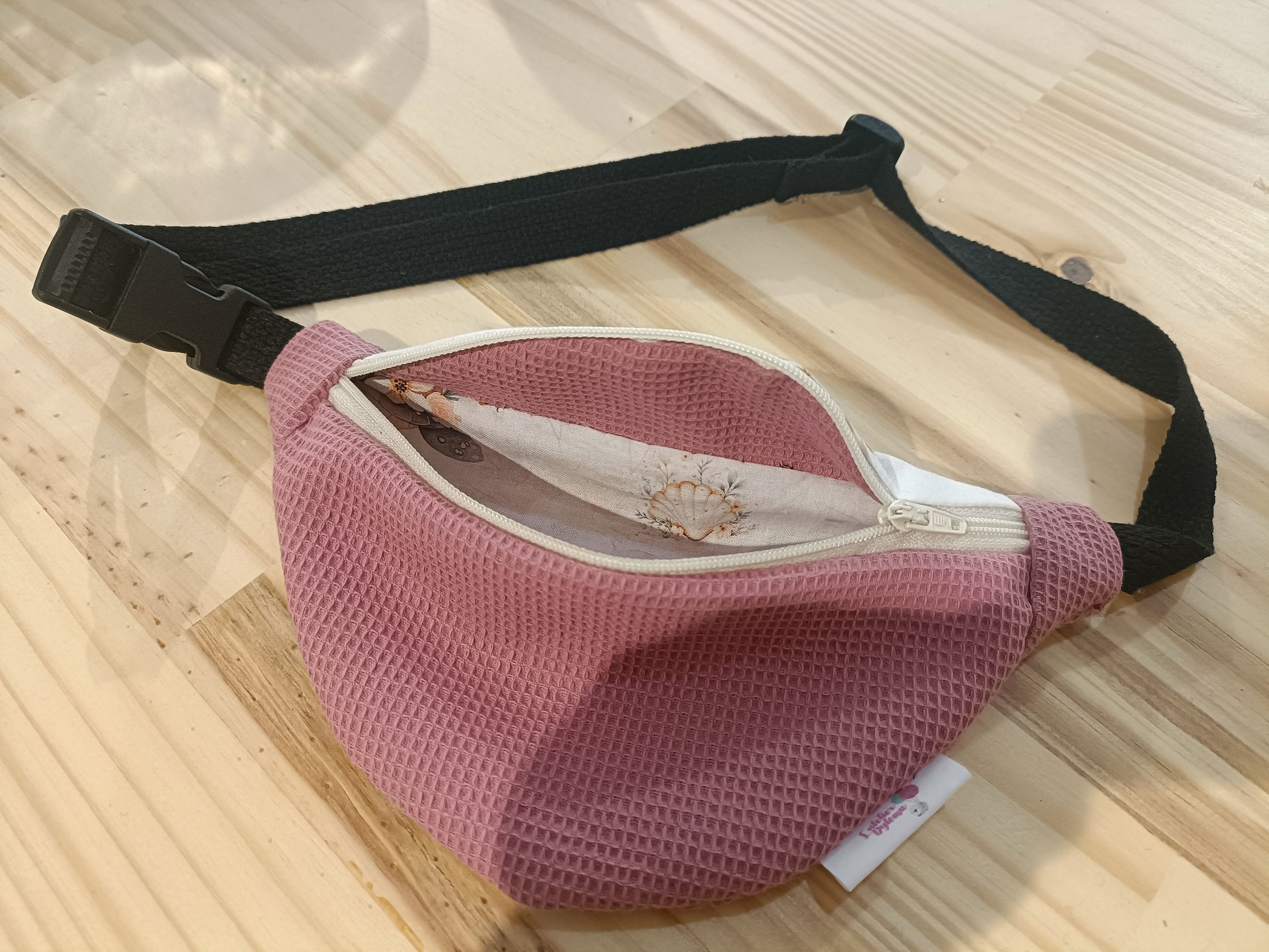 Sac banane enfant Océan vieux rose fait main - L'Atelier Dyloma