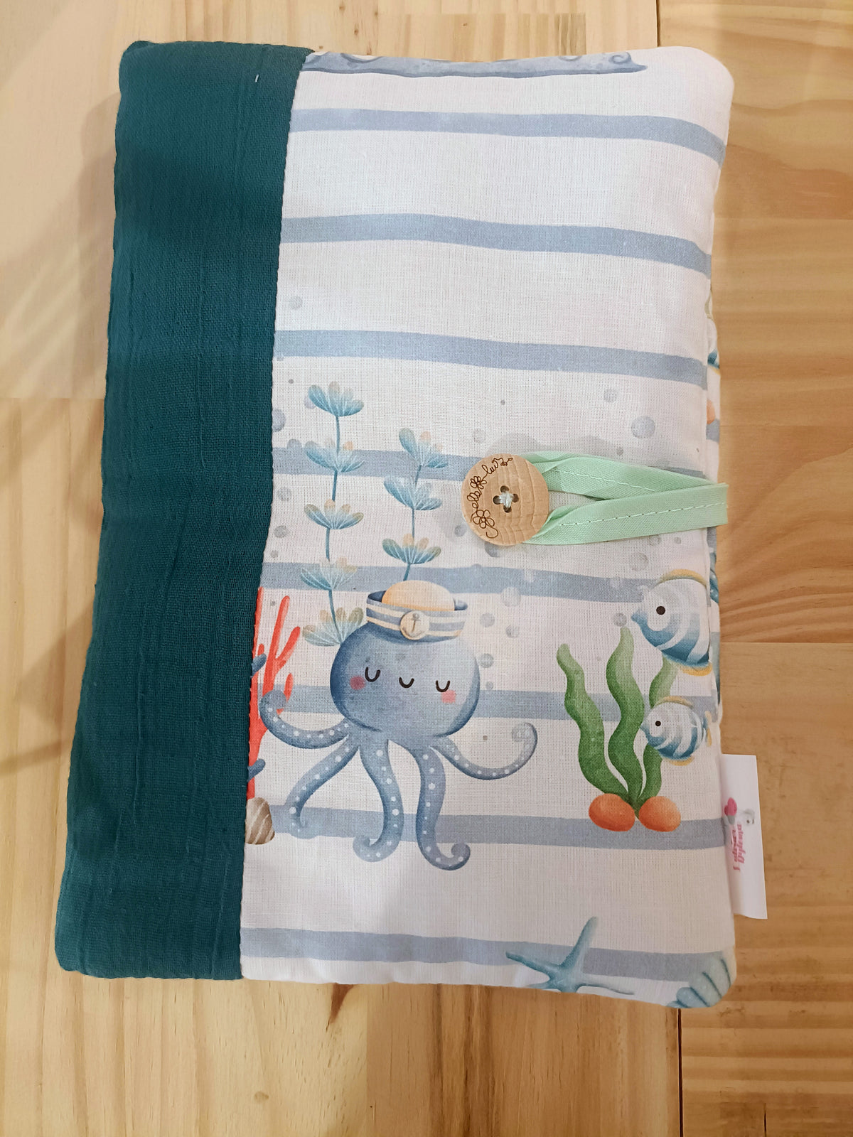 Protège carnet de santé Océan fait main - l’atelier dyloma