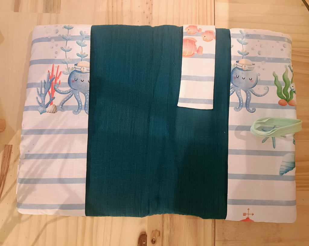 Protège carnet de santé Océan fait main - l’atelier dyloma