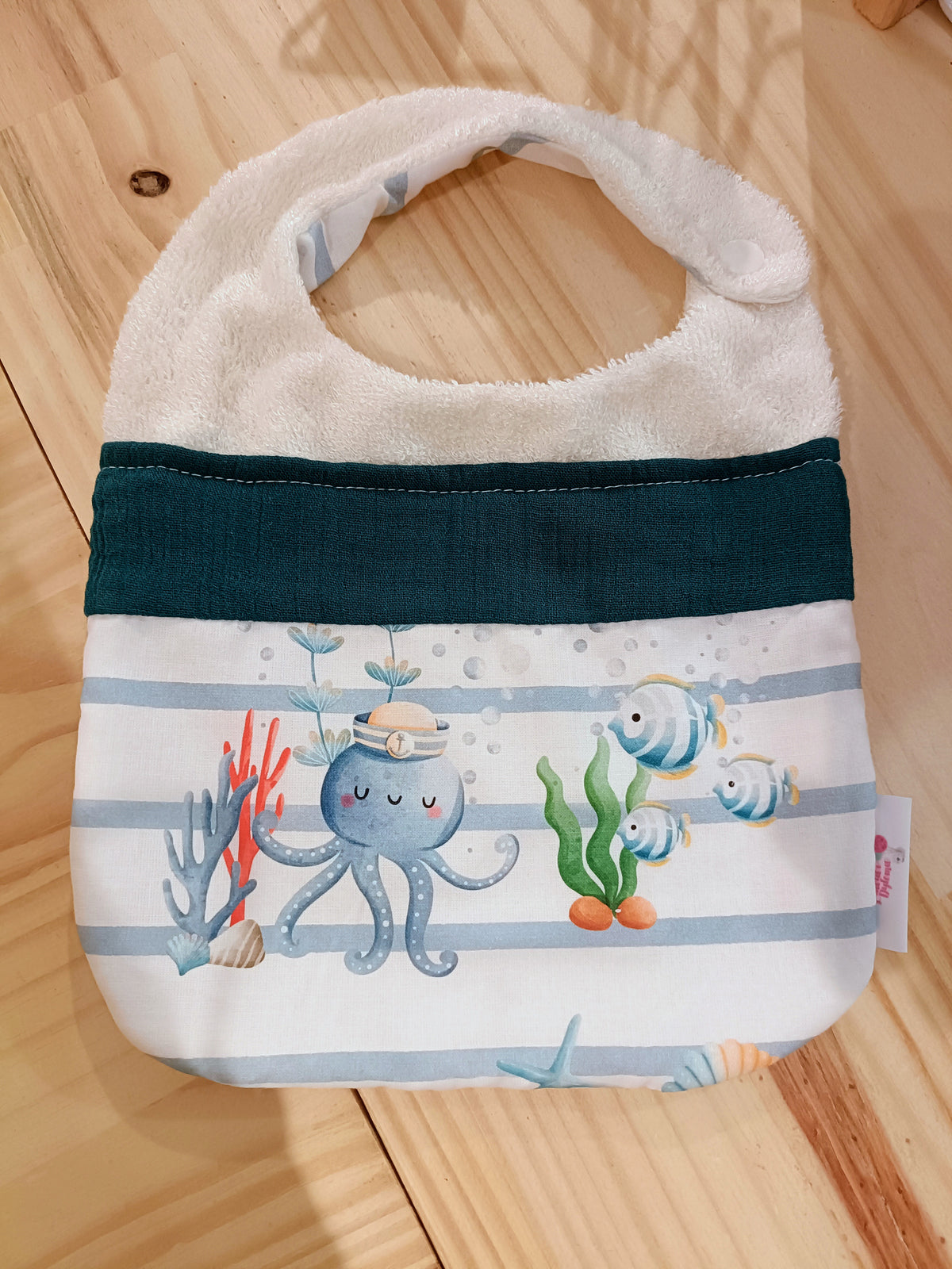 Bavoir océan fait main - L’atelier dyloma