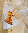 Bavoir bandana Lion fait main - L’atelier dyloma