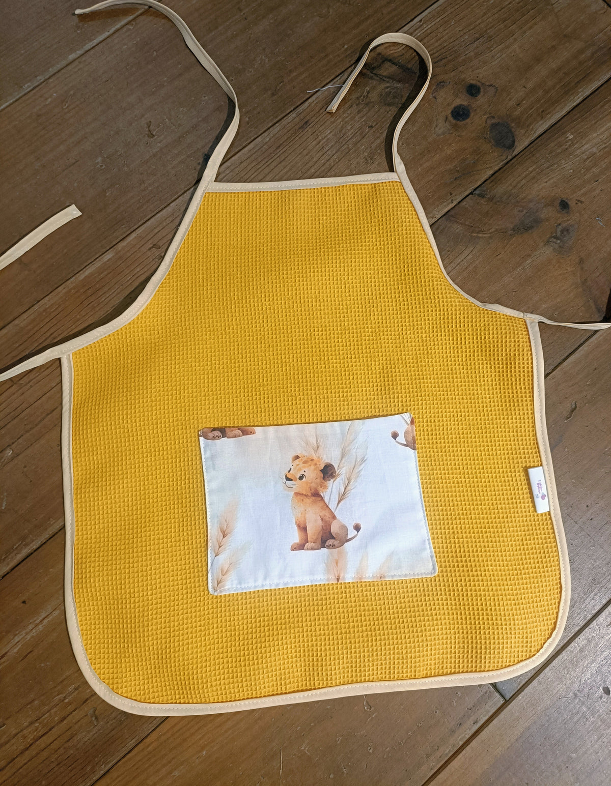 Tablier enfant Lion 2-4 ans fait main - L’atelier dyloma