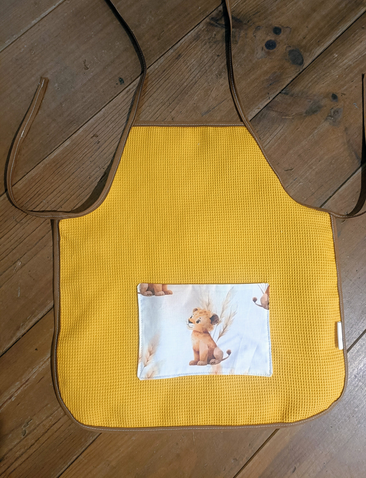 Tablier enfant Lion 2-4 ans fait main - L’atelier dyloma