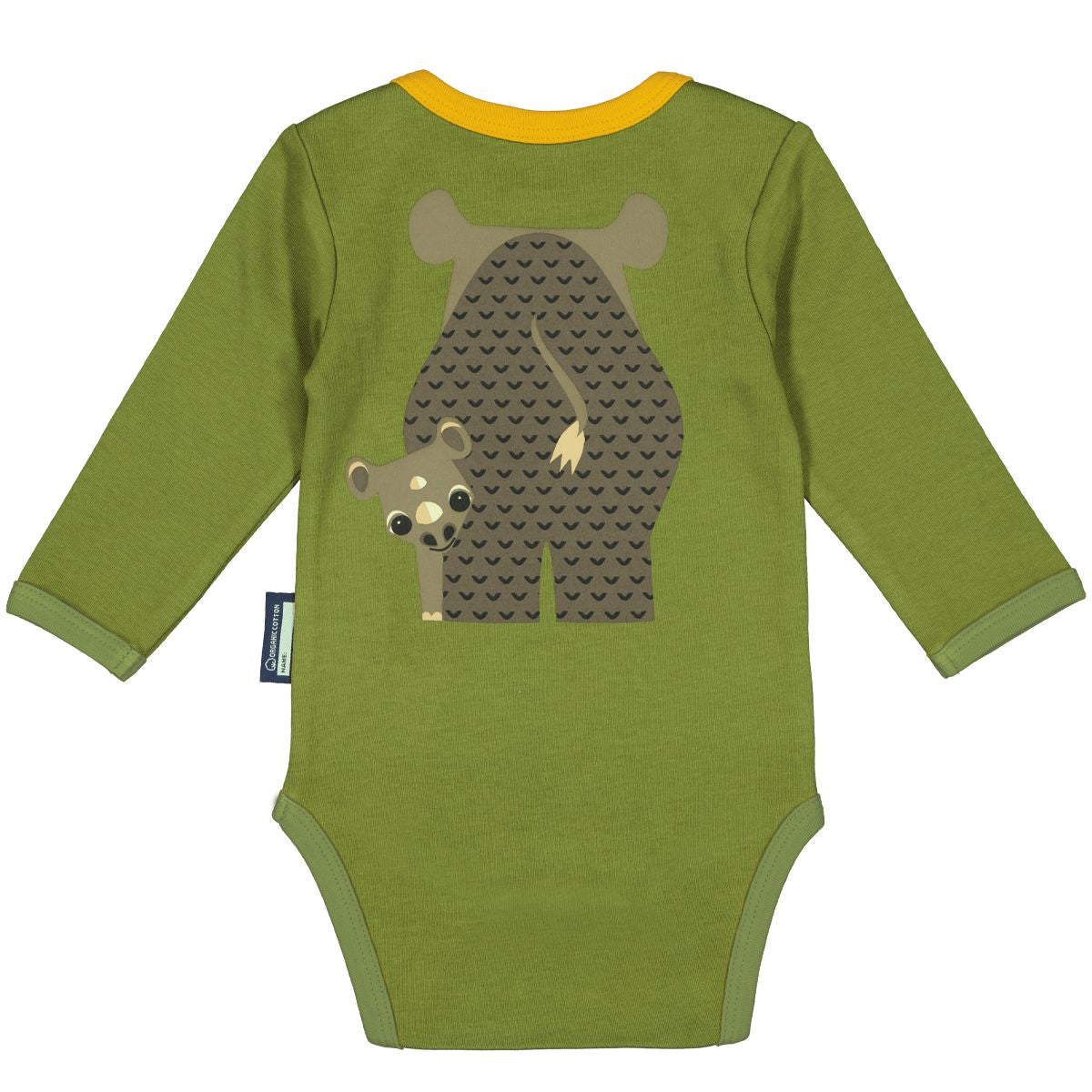 Set body manches longues + bavoir Rhinocéros