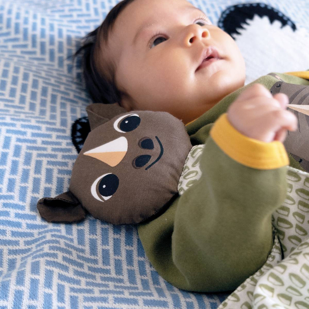 Set body manches longues + bavoir Rhinocéros