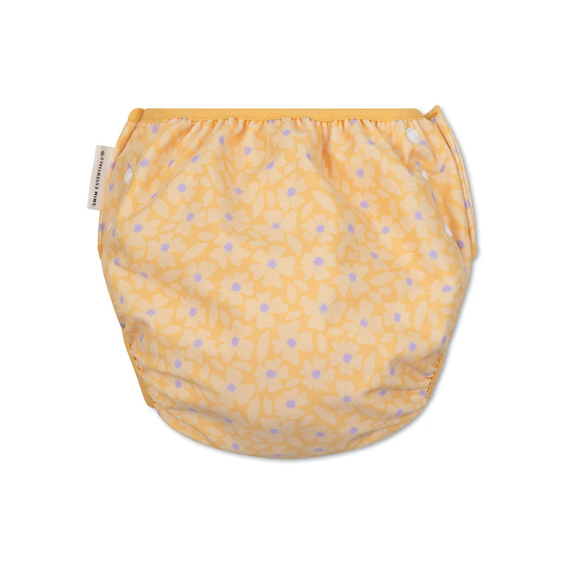Couches de bain Fleuris jaune lavable - Swim essentials