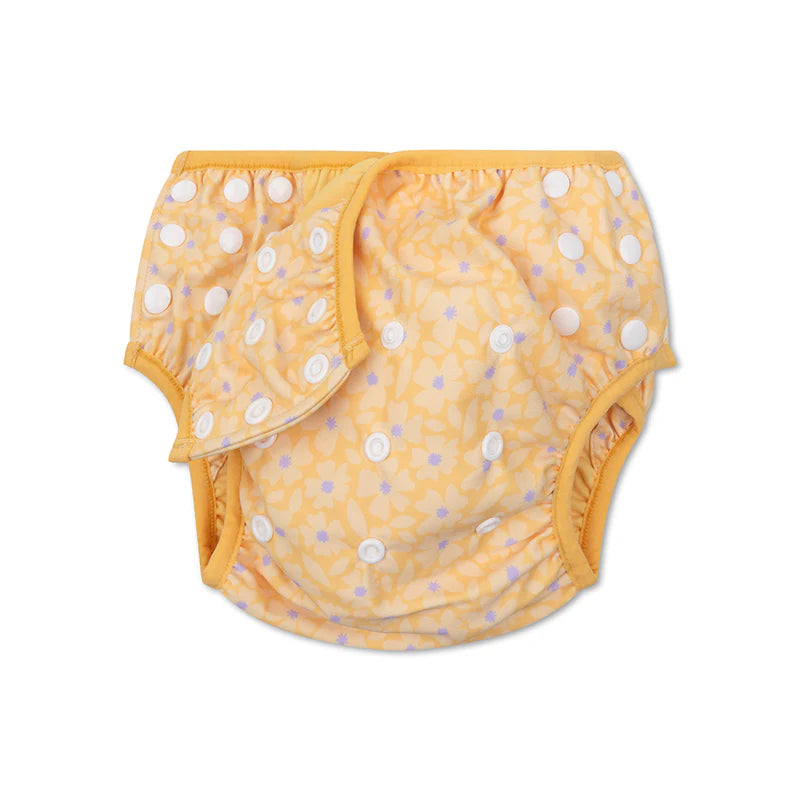 Couches de bain Fleuris jaune lavable - Swim essentials