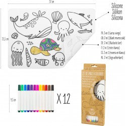 Set de table à colorier Océan - Ulysse couleurs d’enfance
