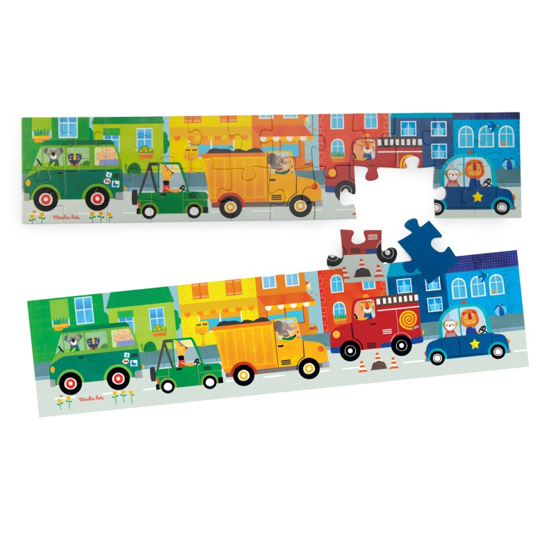 Puzzle véhicules les popipop - Moulin roty