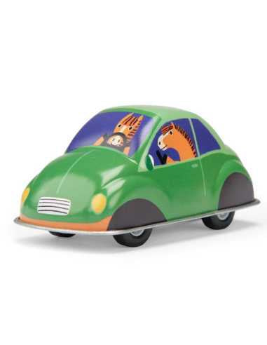 Voiture à friction (bleu, jaune, verte) les petites merveilles - Moulin roty