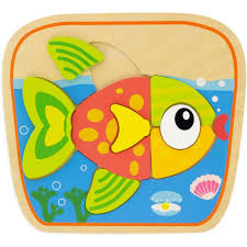 Mon premier puzzle en bois Poisson - Ulysse couleurs d’enfance