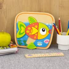 Mon premier puzzle en bois Poisson - Ulysse couleurs d’enfance