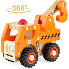 Camion grue en bois - Ulysse couleurs d’enfance