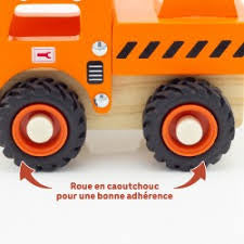 Camion grue en bois - Ulysse couleurs d’enfance