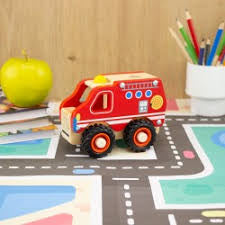 Camion de pompier en bois - Ulysse couleurs d’enfance