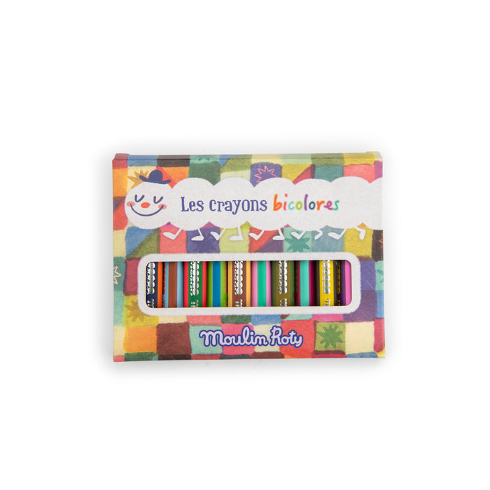 Set de crayons bicolore les petites merveilles - Moulin roty