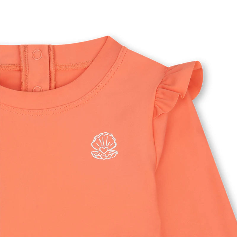t-shirt de natation uv à manches longues - rose - shell tastic - Swim essentials