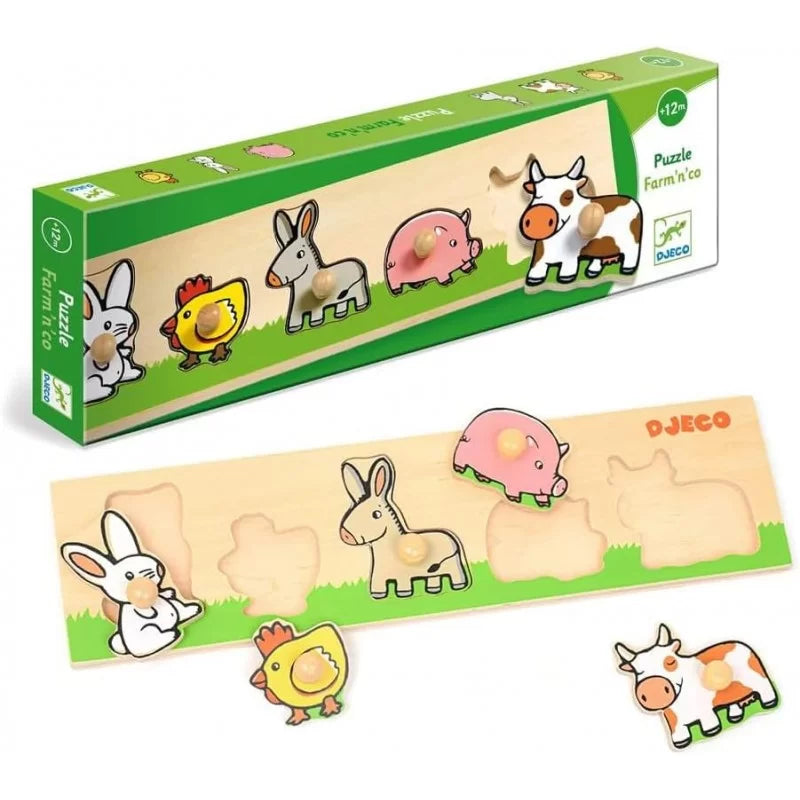 Puzzle en bois Farm’n’co - djeco