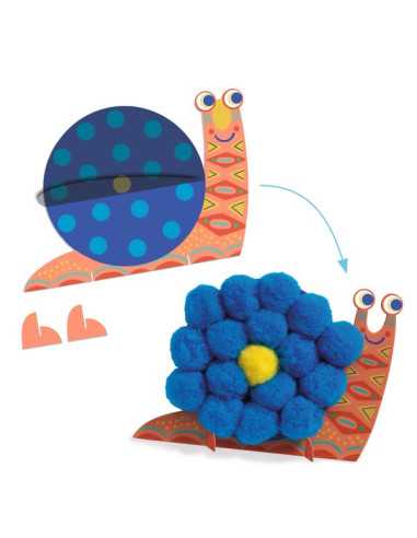 Silhouette et pompon Animaux tout doux - Djeco