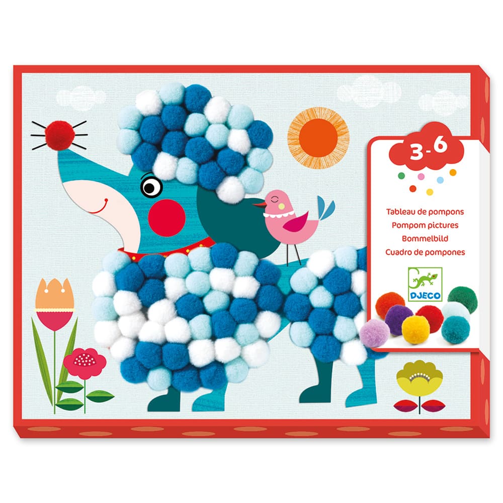 Tableau de pompons Des chiens à caresser - Djeco