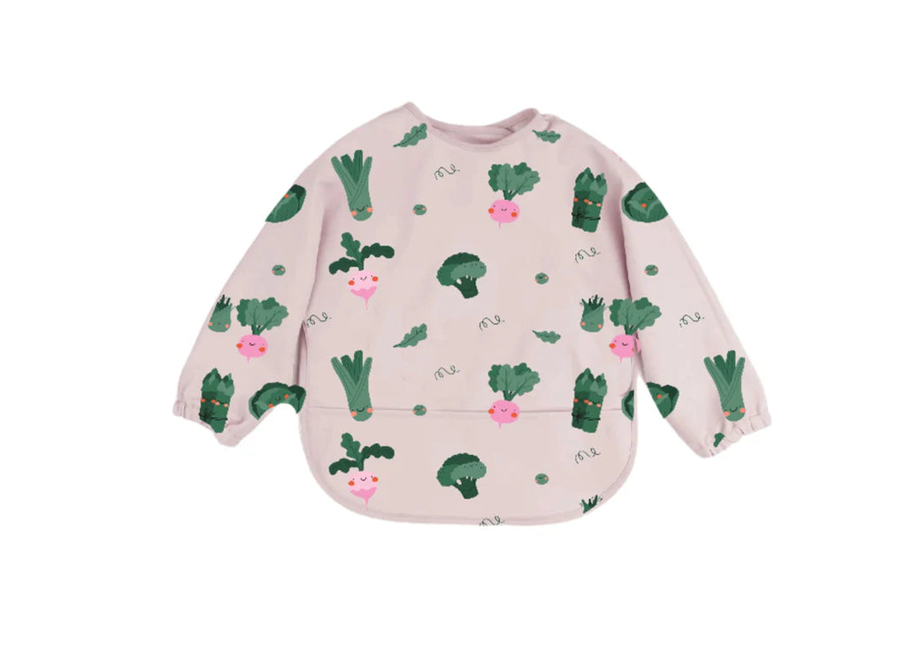 Bavoir à manche longue Veggie Pals - thé Cotton cloud