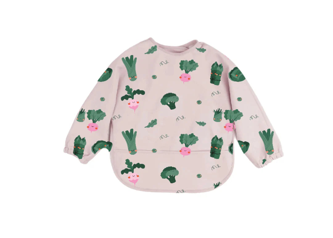 Bavoir à manche longue Veggie Pals - thé Cotton cloud