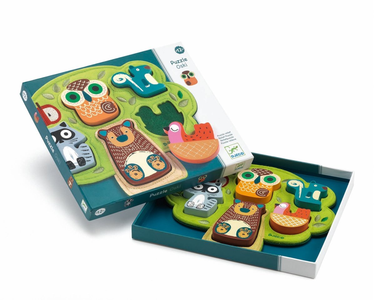Puzzle Okki en bois et feutrine - Djeco