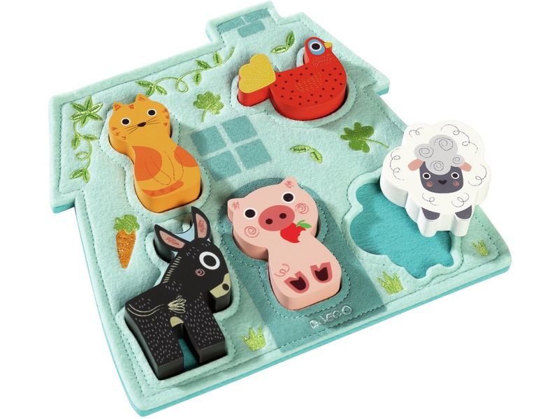 Puzzle Mouki en bois et feutrine - Djeco
