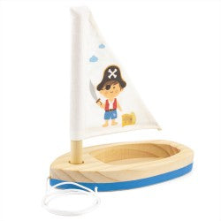 Voilier en bois Pirate pour bain - Ulysse couleurs d’enfance
