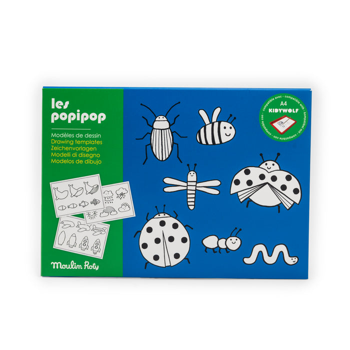 24 modèles de dessin Kidywolf Les Popipop - Moulin roty