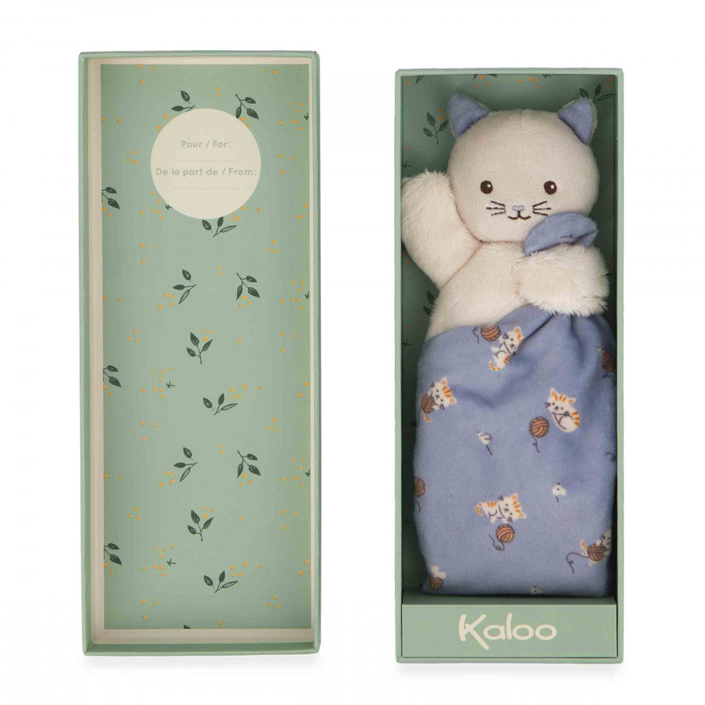 Doudou carrée douceur cat lilas - kaloo
