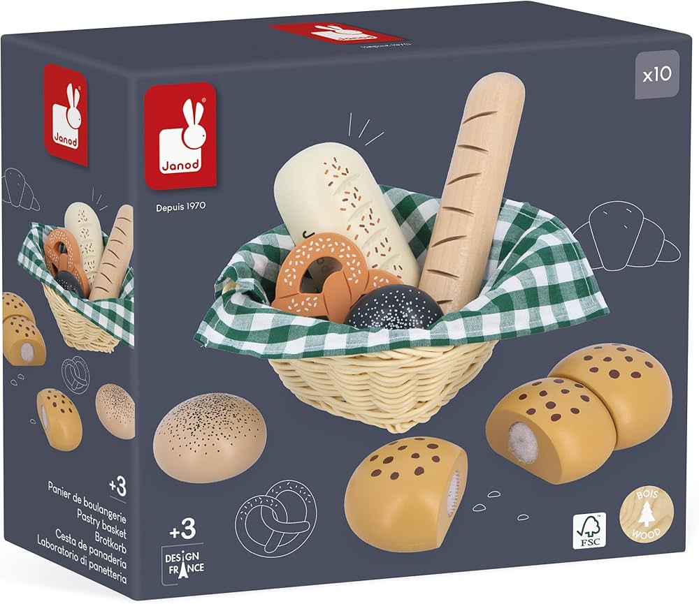 Panier de boulangerie en bois - Janod