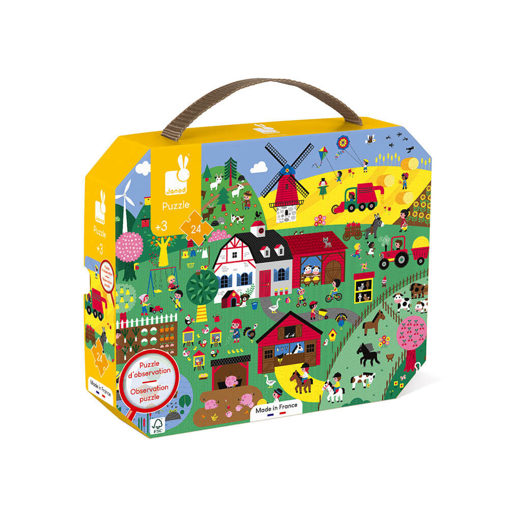 Puzzle observation La ferme 24 pcs - Janod
