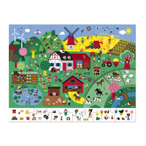 Puzzle observation La ferme 24 pcs - Janod