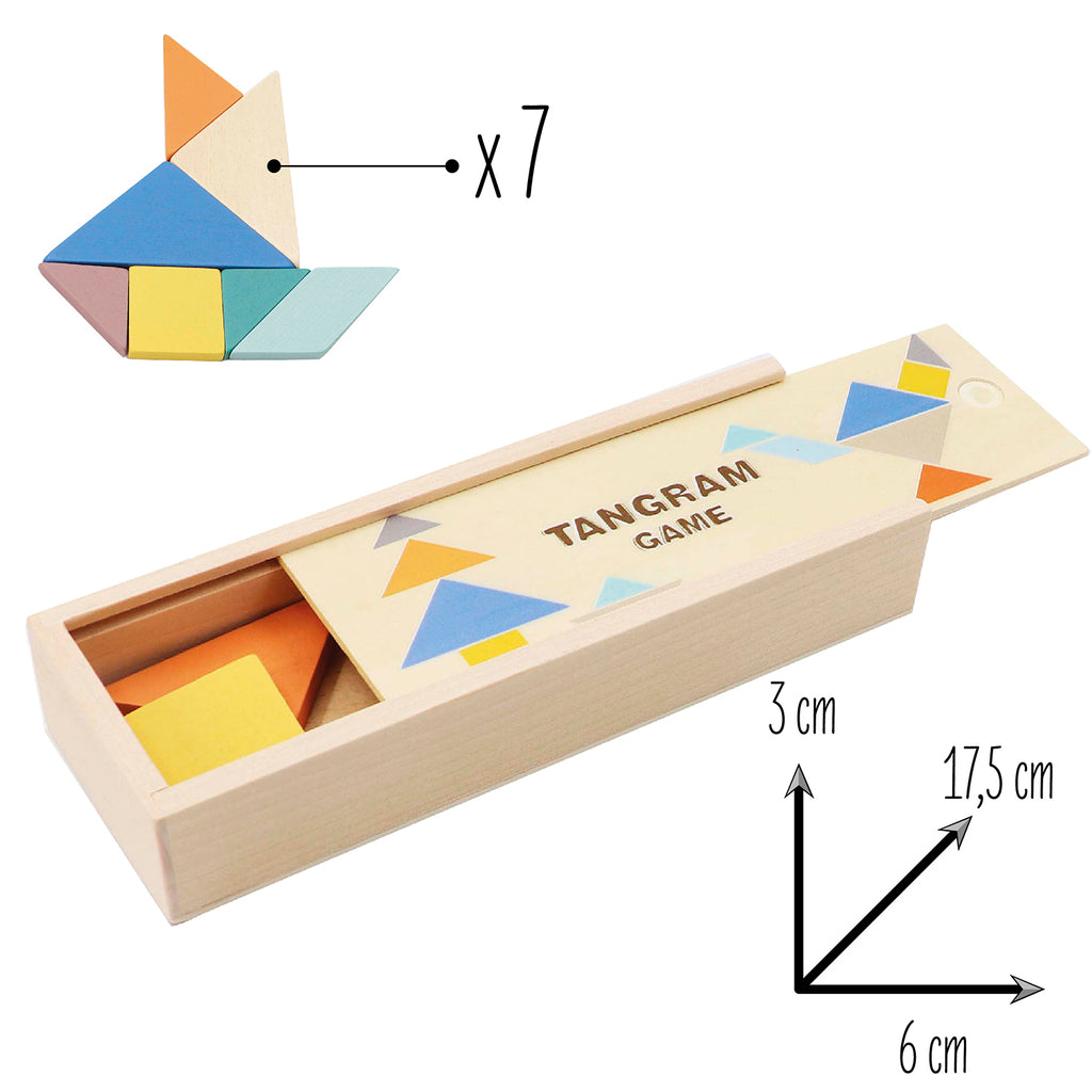 Jeu Tangram en bois - Ulysse couleurs d’enfance