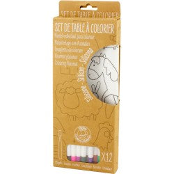Set de table en silicone à colorier La ferme - Ulysse couleurs d’enfances