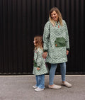 Poncho de pluie Maman Green Léopard - Hello hossy