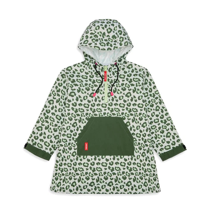 Poncho de pluie enfant Green Léopard - Hello hossy