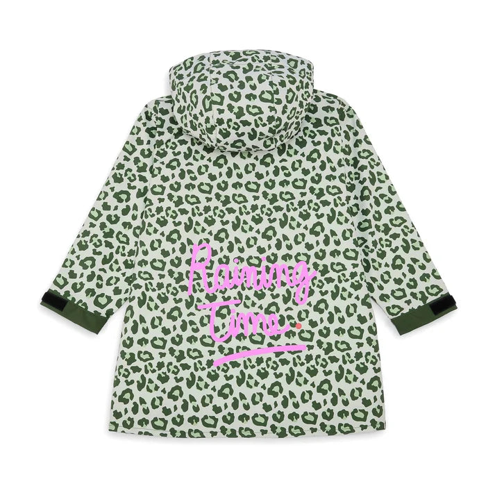 Poncho de pluie enfant Green Léopard - Hello hossy