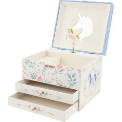 Coffre à bijoux musical Licorne - Ulysse couleurs d’enfance