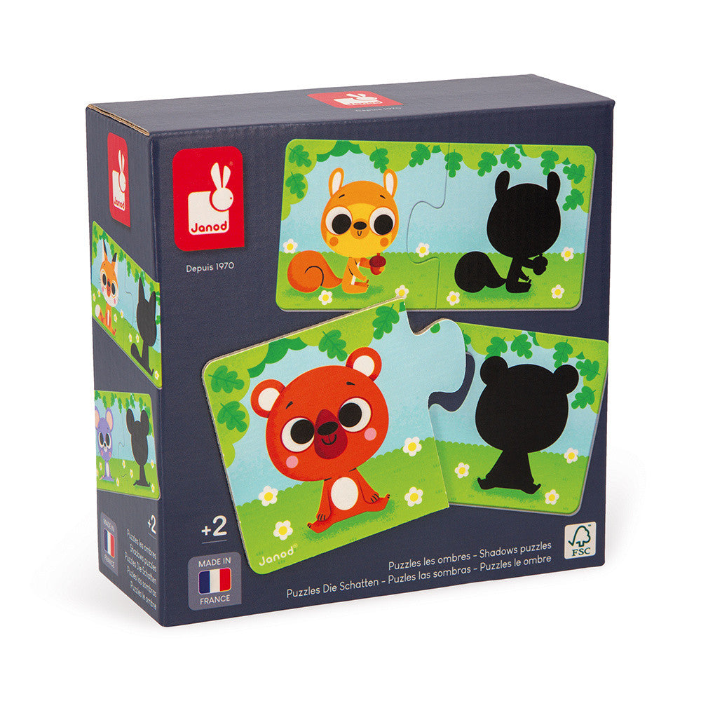 Puzzle les animaux et leurs ombres - Janod