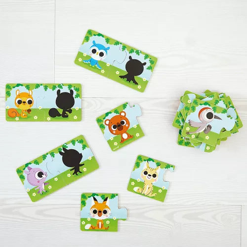 Puzzle les animaux et leurs ombres - Janod